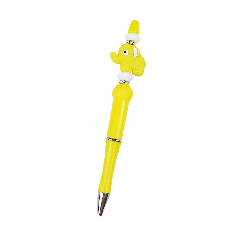 Wholesale 10pcs/pack DIY Handmade Cartoon Elephant Silicone Bead Pen